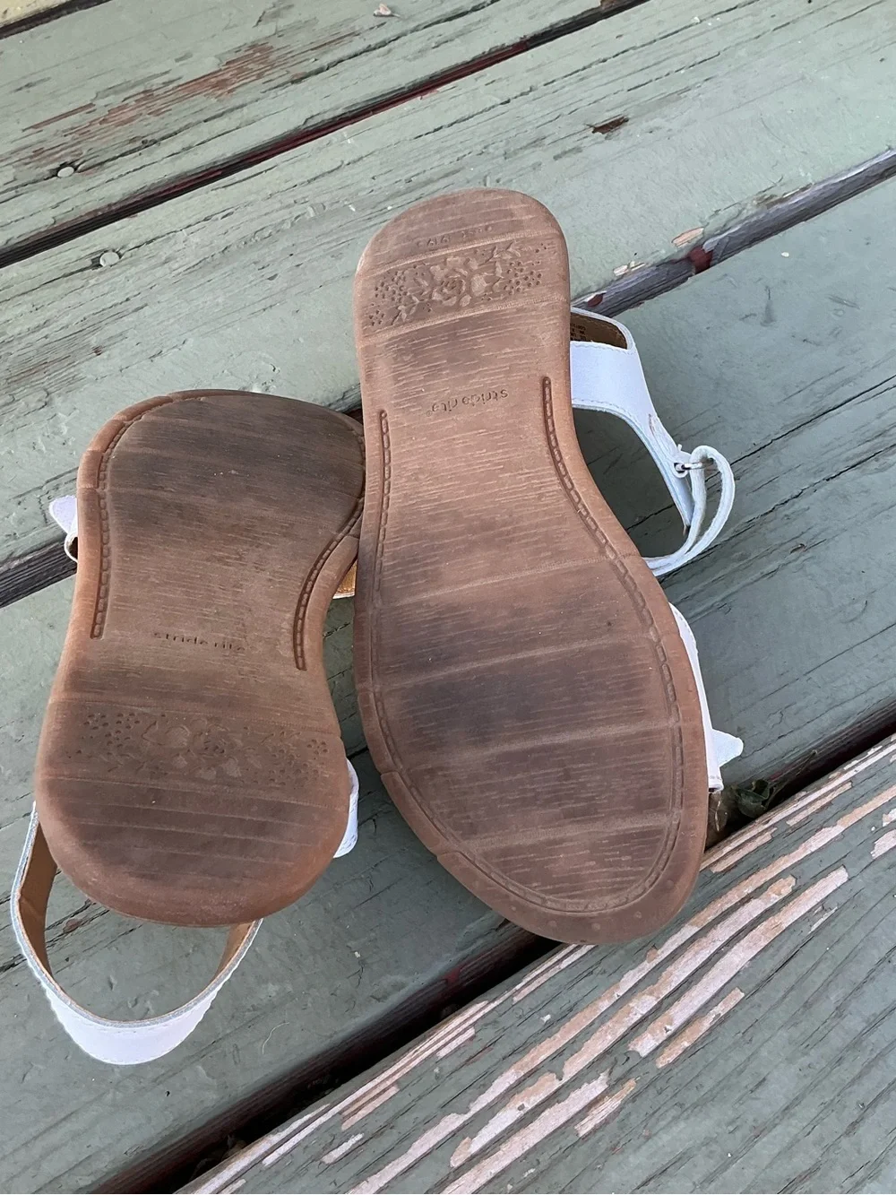 Stride Rite White Knotted Strap Kids Sandals